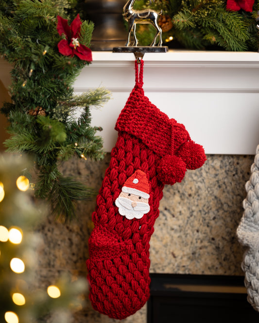 Red Santa Christmas stocking