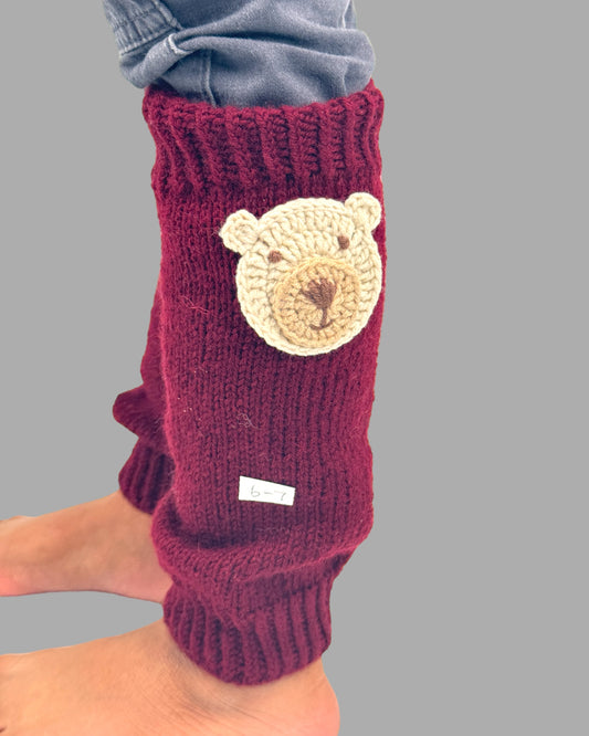 Crochet Kawaii Bear Hand Leg Warmers - Birthday Gift for Girls: Granddaughter, Daughter, Niece. Perfect for Stocking Stuffers, Baby Showers