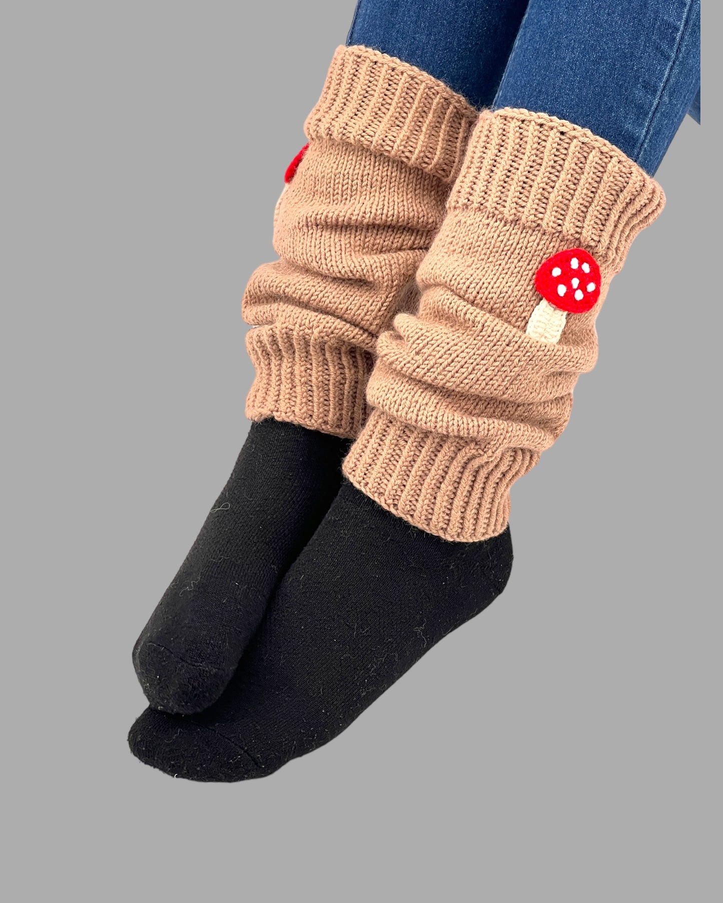 Crochet Mushroom Hand Leg Warmers - Birthday Gift for Girls: Granddaughter, Daughter, Niece. Perfect for Stocking Stuffers, Back to school