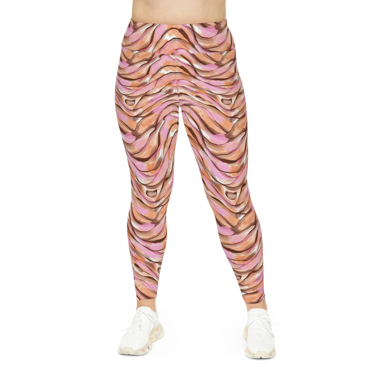 Animal print watercolor Plus Size Leggings, tiger look leggings, Acrobatics pants , Yoga spandex