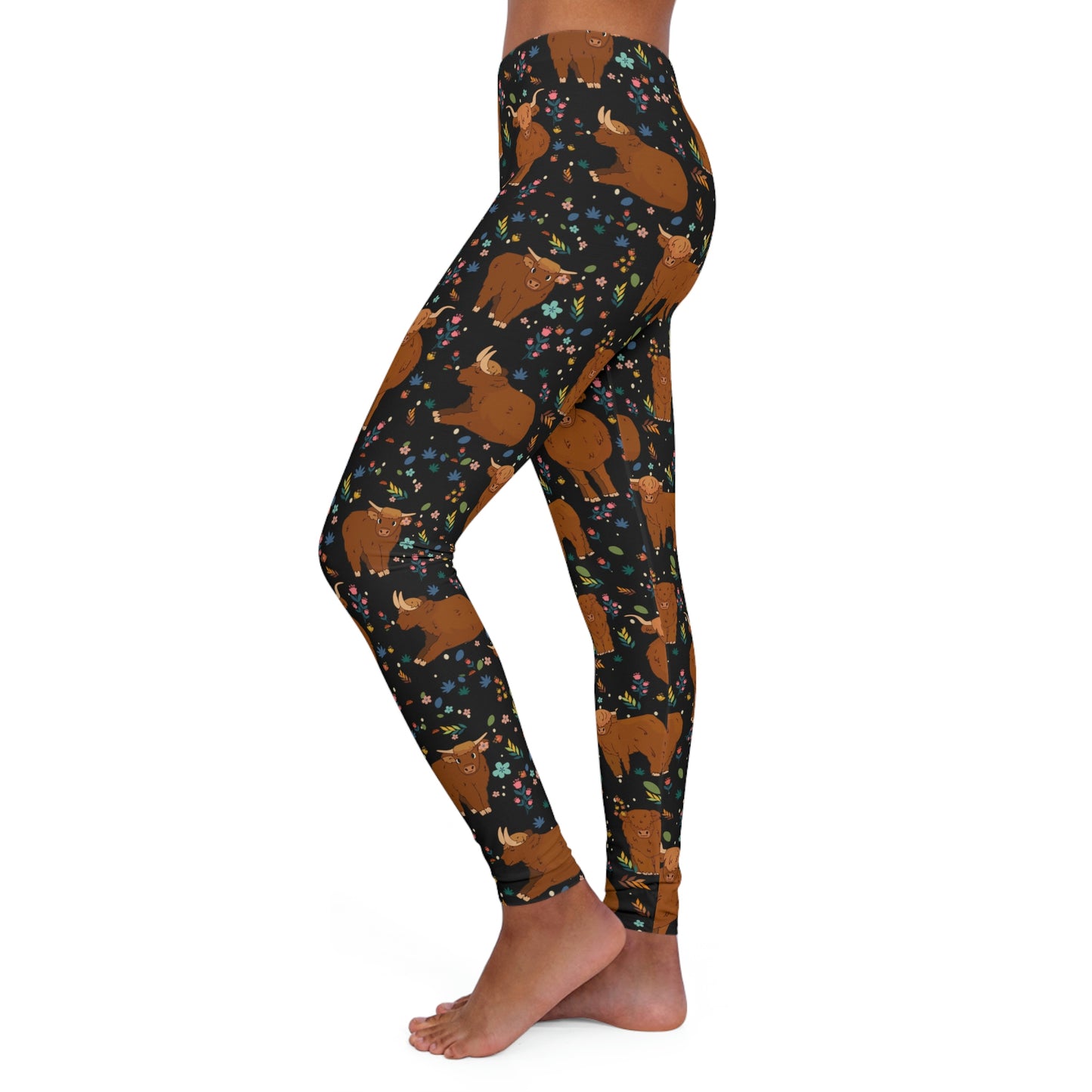 Highland cows Women Leggings, animal kingdom, One of a Kind Workout Activewear for Wife Fitness, Girlfriend mom and me tights Christmas Gift