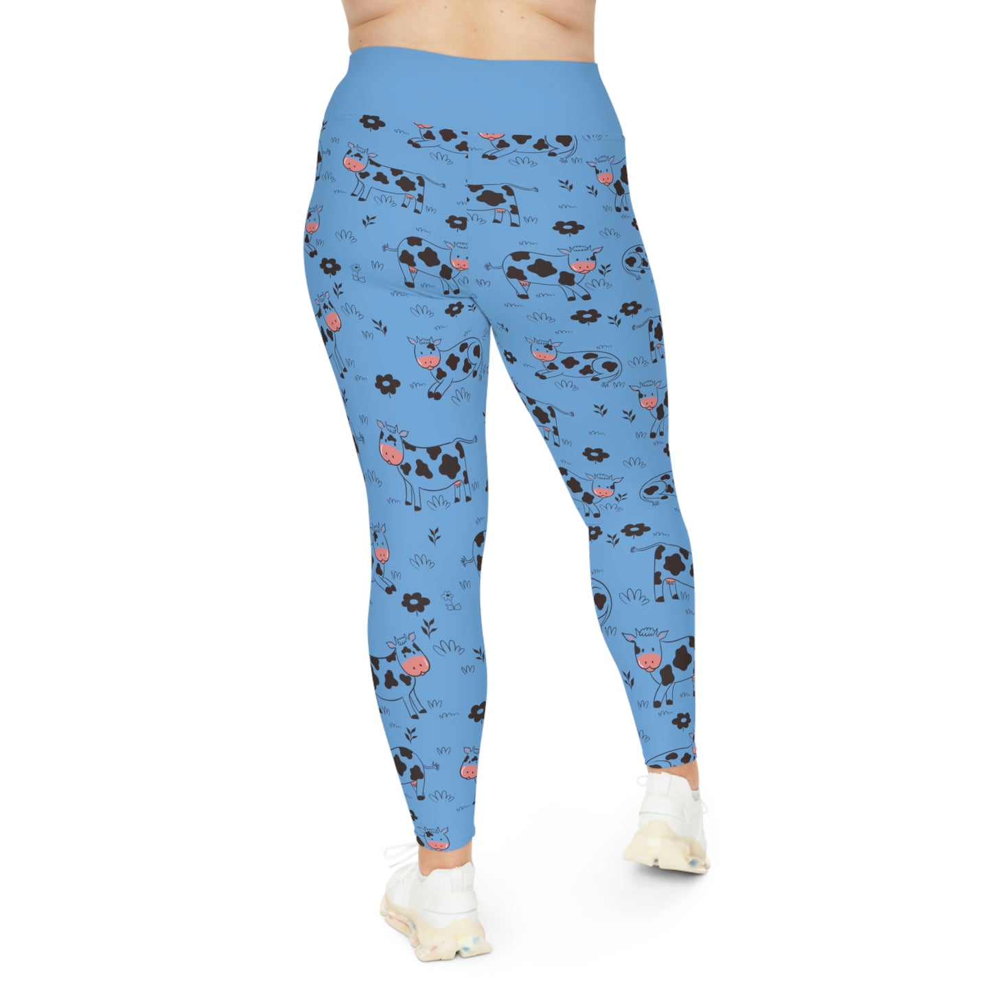 Cow Farm animal Plus Size Leggings One of a Kind Unique Workout Activewear tights for Mom fitness, Mothers Day, Girlfriend Christmas Gift