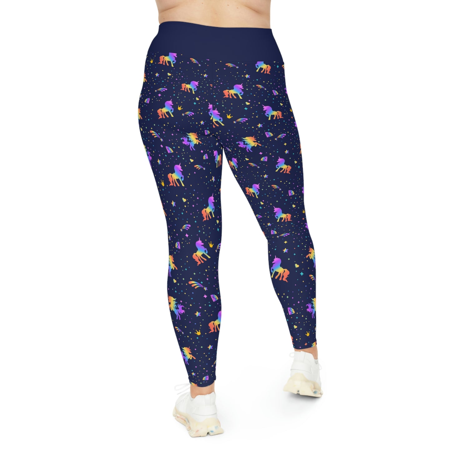 Unicorn Plus Size Leggings One of a Kind Gift - Unique Workout Activewear tights for Mom fitness, Mothers Day, Girlfriend Christmas Gift