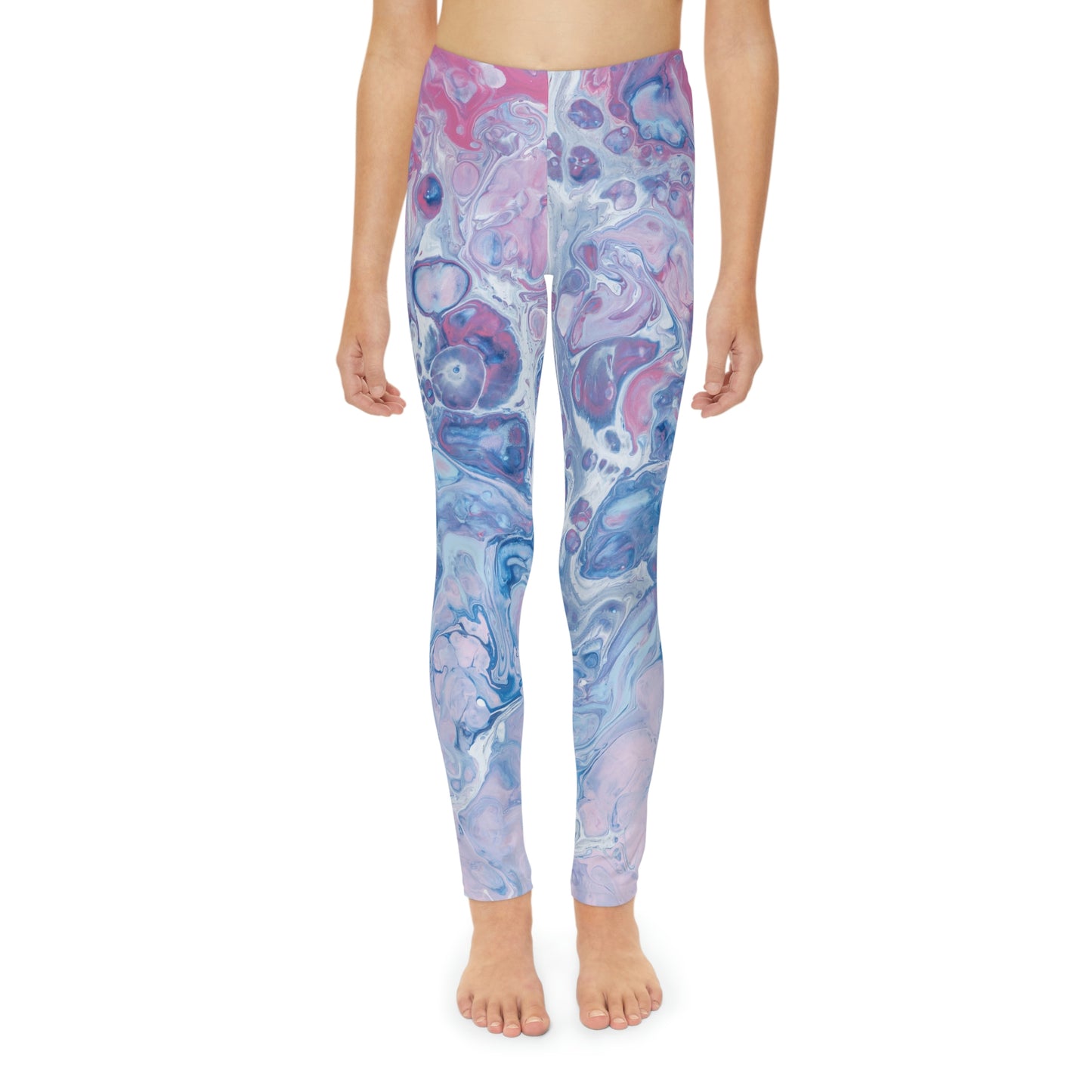 Marble Youth Leggings, One of a Kind Gift - Unique Workout Activewear tights for kids , Daughter, Niece Christmas Gift