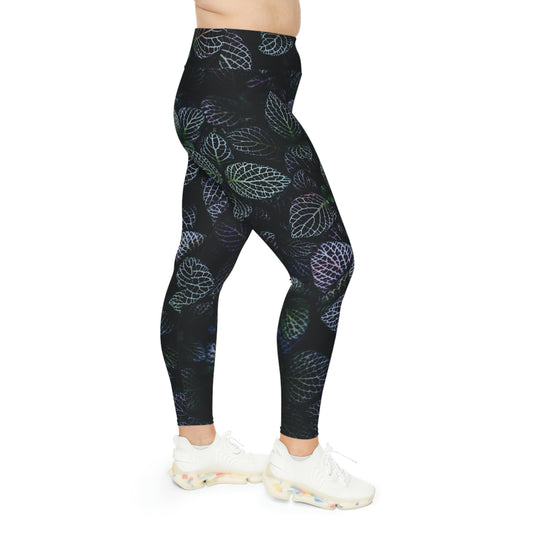 Fall Leaves Plus Size Leggings Cute Leggings, One of a Kind Gift - Workout Activewear tights for Mothers Day, Girlfriend