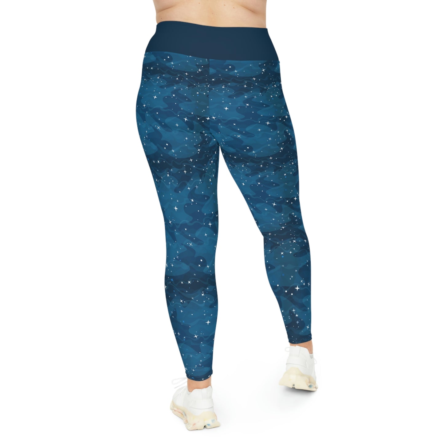 Dolphin, Ocean Beach Plus Size Leggings, One of a Kind Gift - Unique Workout Activewear tights forWife fitness, Mother, Girlfriend Christmas Gift