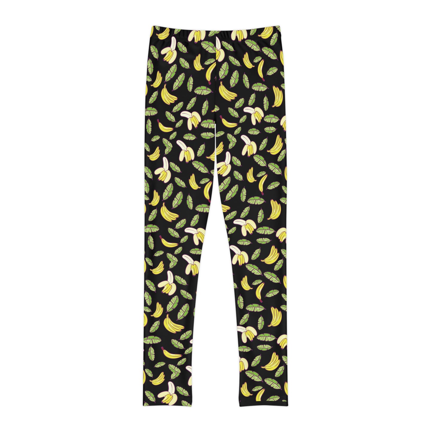 Bananas Print Youth Leggings,  One of a Kind Gift - Unique Workout Activewear tights for  kids Fitness , Daughter, Niece  Christmas Gift