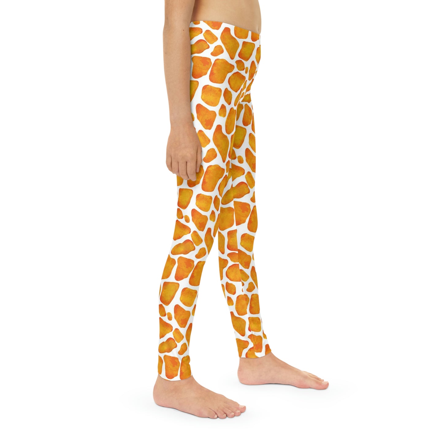 Giraffe Leggings, Giraffe Print, African Safari Youth Full-Length Leggings