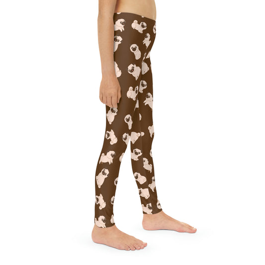 Dog lovers Youth Leggings,  One of a Kind Gift - Unique Workout Activewear tights for  kids fitness, Daughter, Niece  Christmas Gift