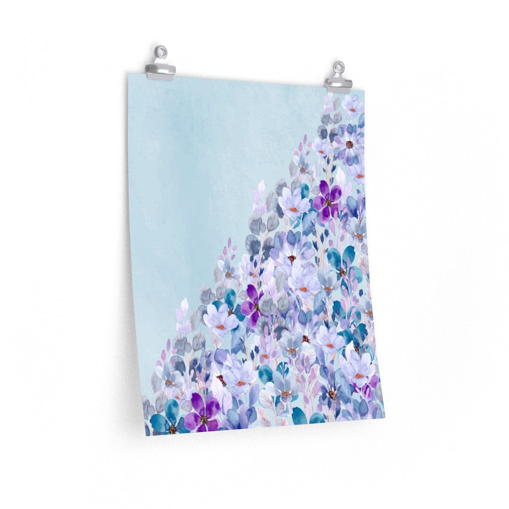 Purple and floral Premium Matte vertical posters
