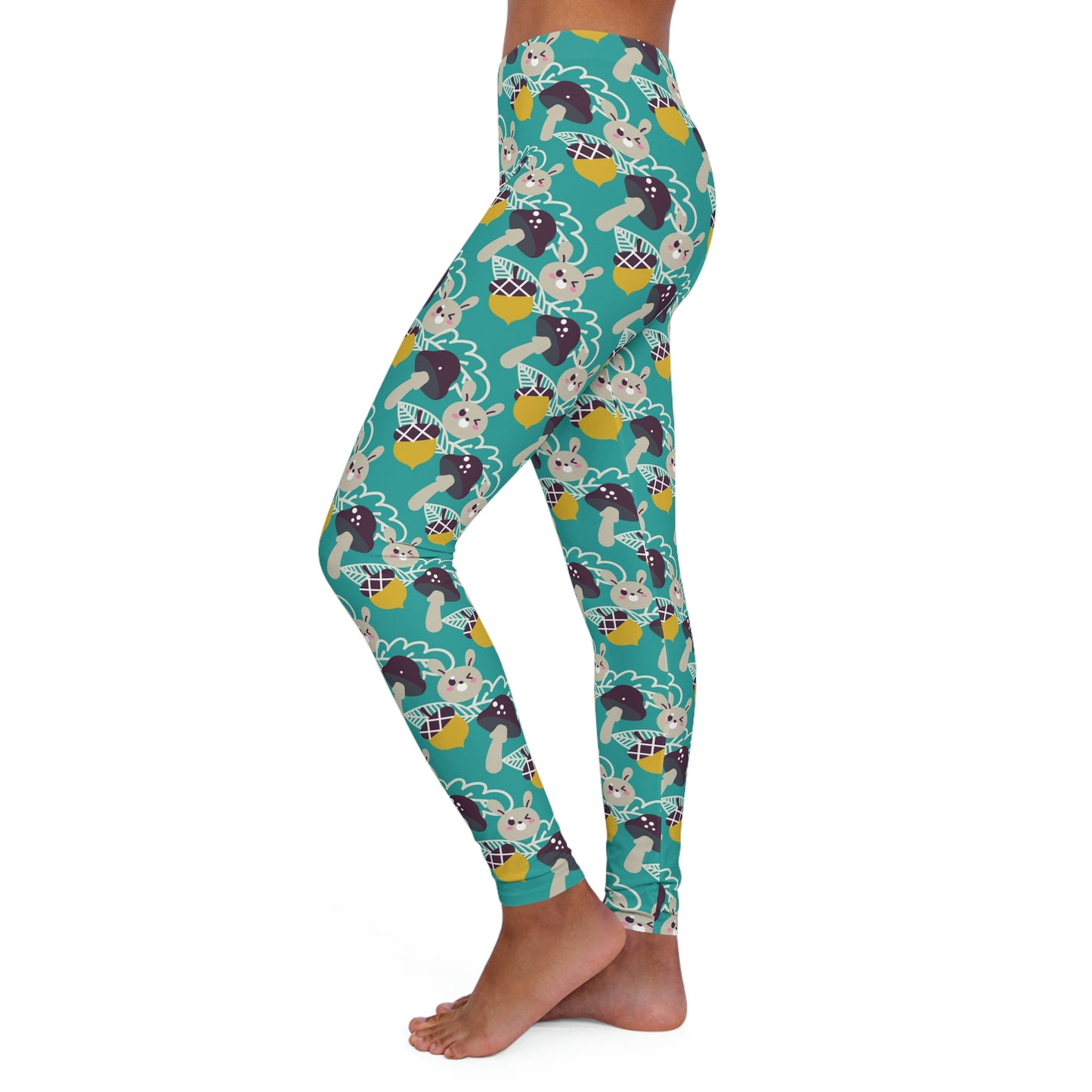Magic Mushrooms cottagecore, Psychedelic Women Leggings, One of a Kind - Unique Workout Activewear tights ,Mothers Day, Wife Christmas Gift