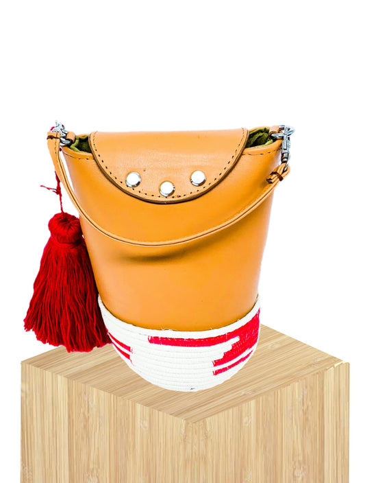 Mini Handwoven Basket Bucket Bag