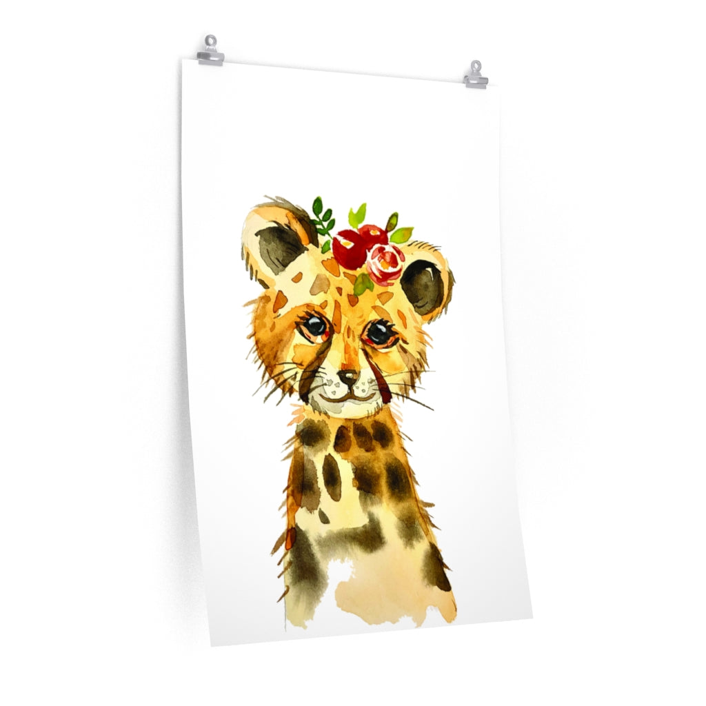 Leopard Baby room Premium Matte vertical posters