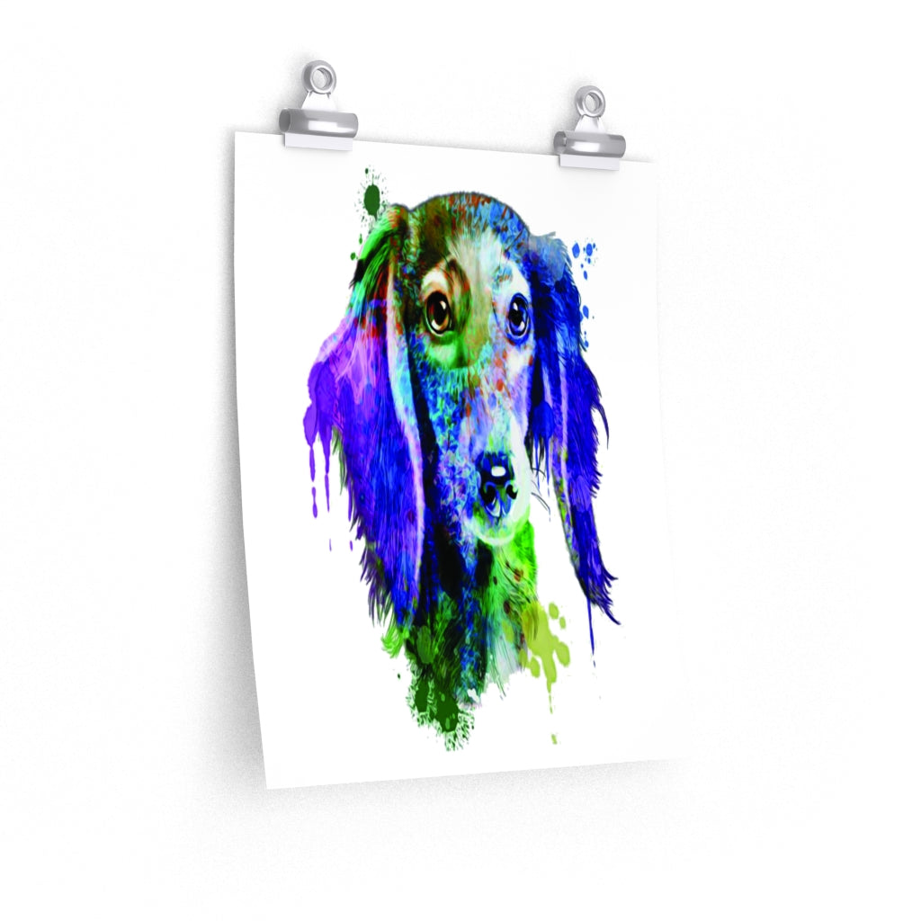 Dog Watercolor Premium Matte vertical posters print