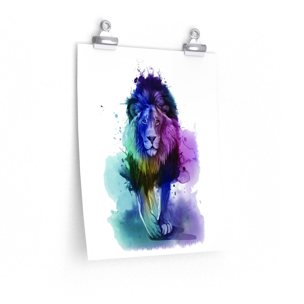 Lion  Watercolour Premium Matte vertical posters print