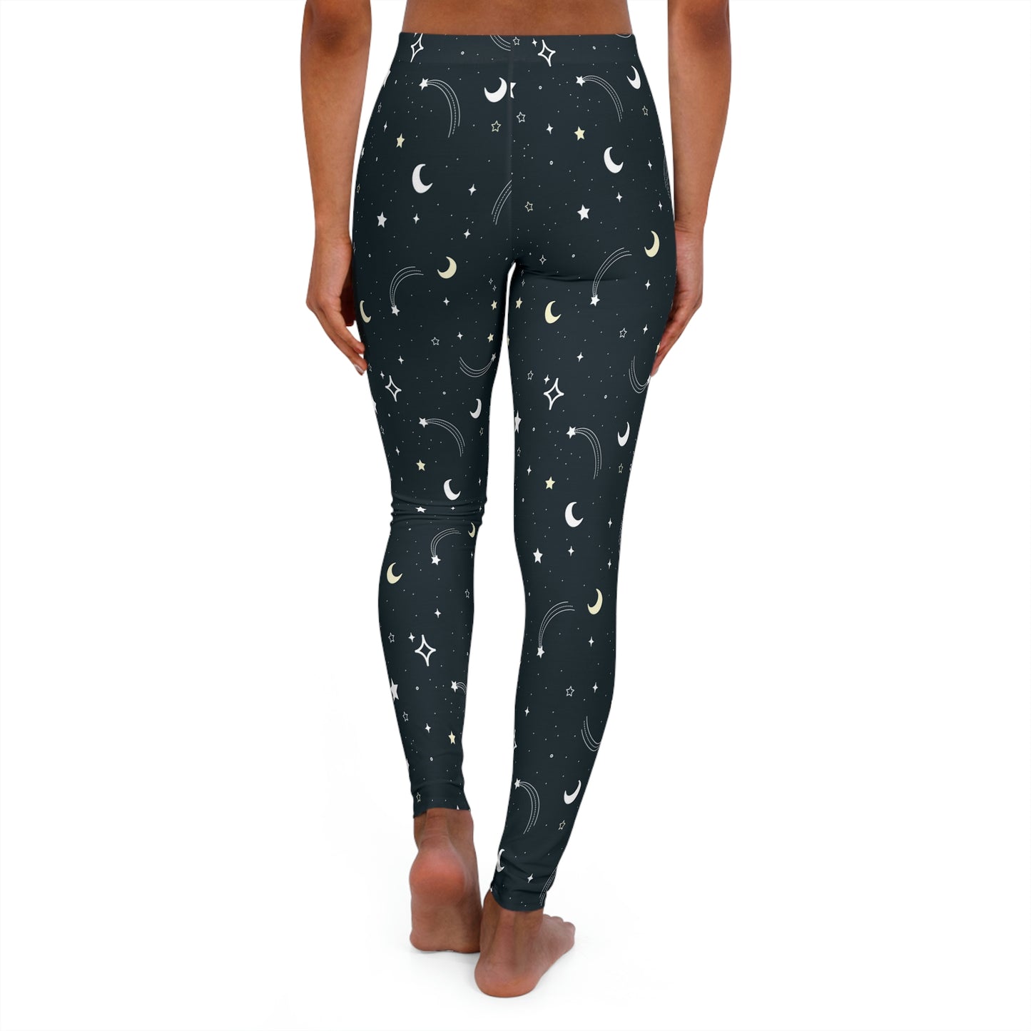 Moon and stars Celestial Women Leggings One of a Kind Gift  Unique Workout Activewear tights for Wife fitness, Mother, Girlfriend Christmas Gift