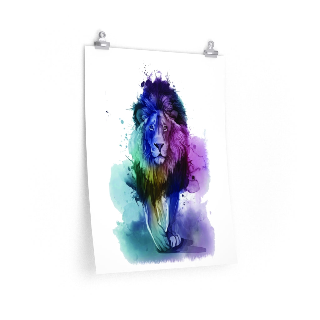 Lion  Watercolour Premium Matte vertical posters print