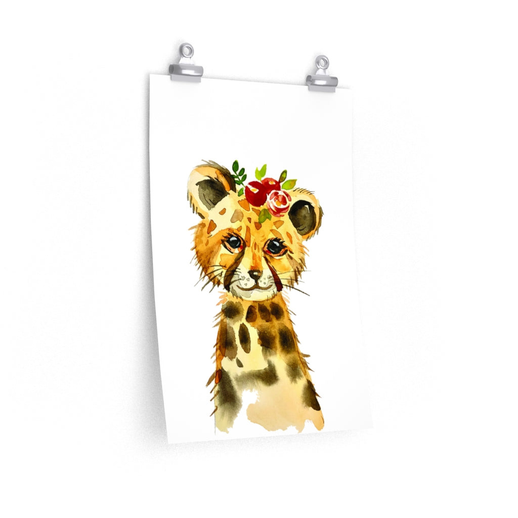 Leopard Baby room Premium Matte vertical posters