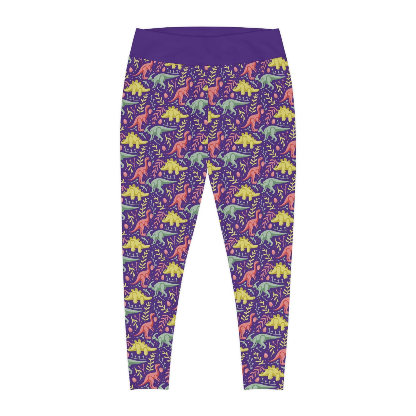 Plus Size Dinosaur Trex Jurassic Park Leggings, One of a Kind - Workout Activewear tights for Wife, Best Friend . Mothers Day or Christmas Gift
