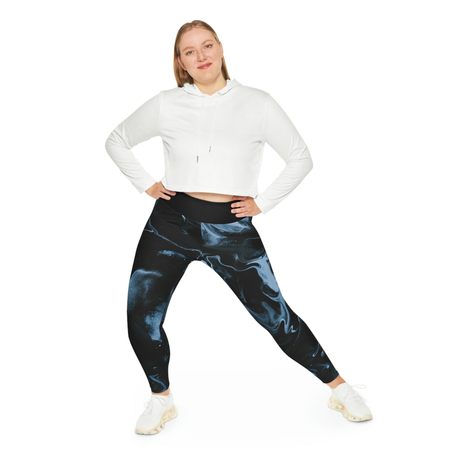 Black Marble Plus Size Leggings,  ocean look leggings, Acrobatics pants , Yoga spandex