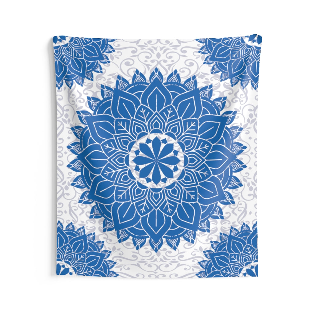 Blue Mandala Indoor Wall Tapestries