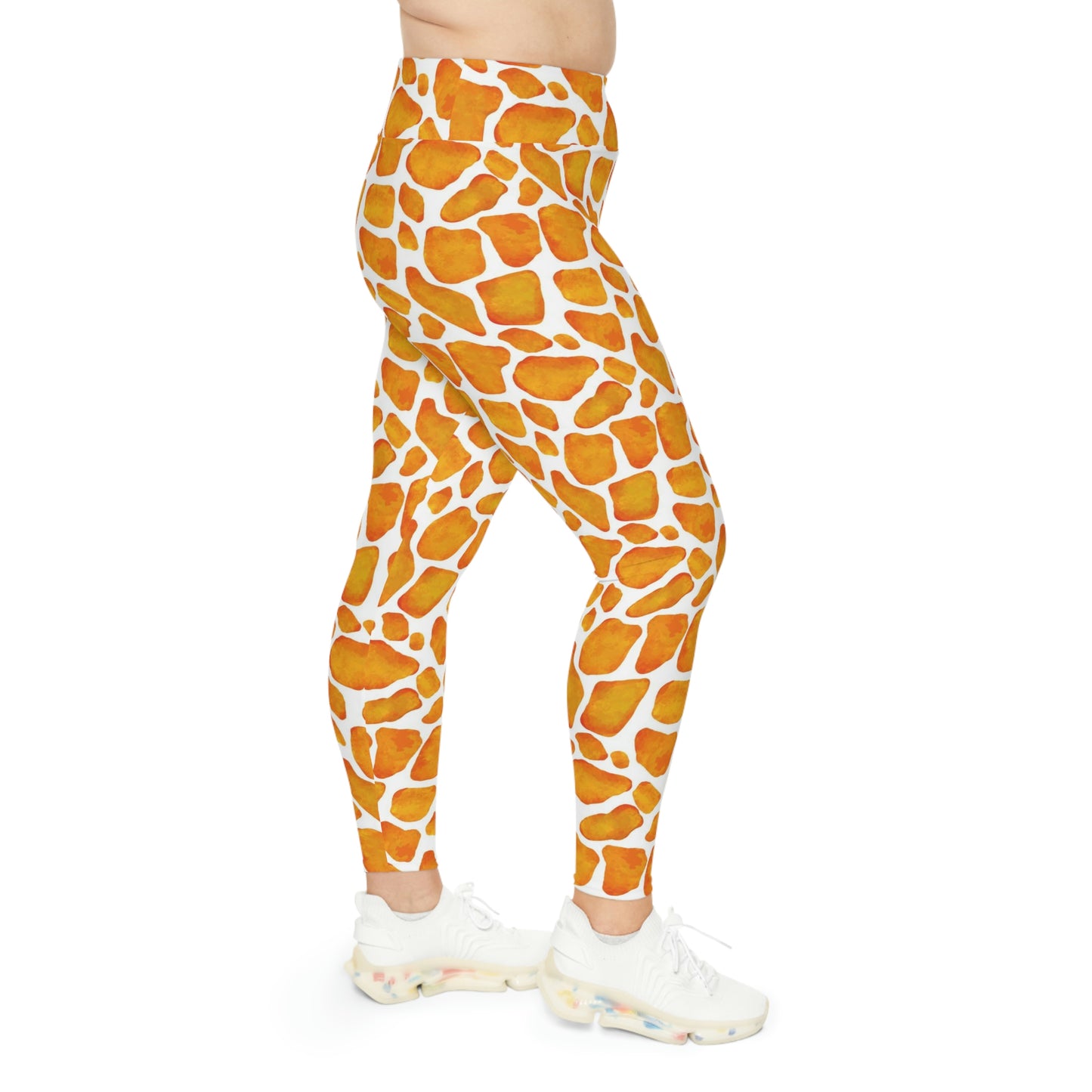 Giraffe skin Plus Size Leggings,Giraffe Leggings, Giraffe Print, African Safari Plus Size Leggings