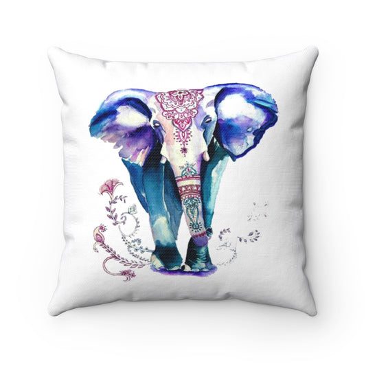 Elephant Spun Polyester Square Pillow