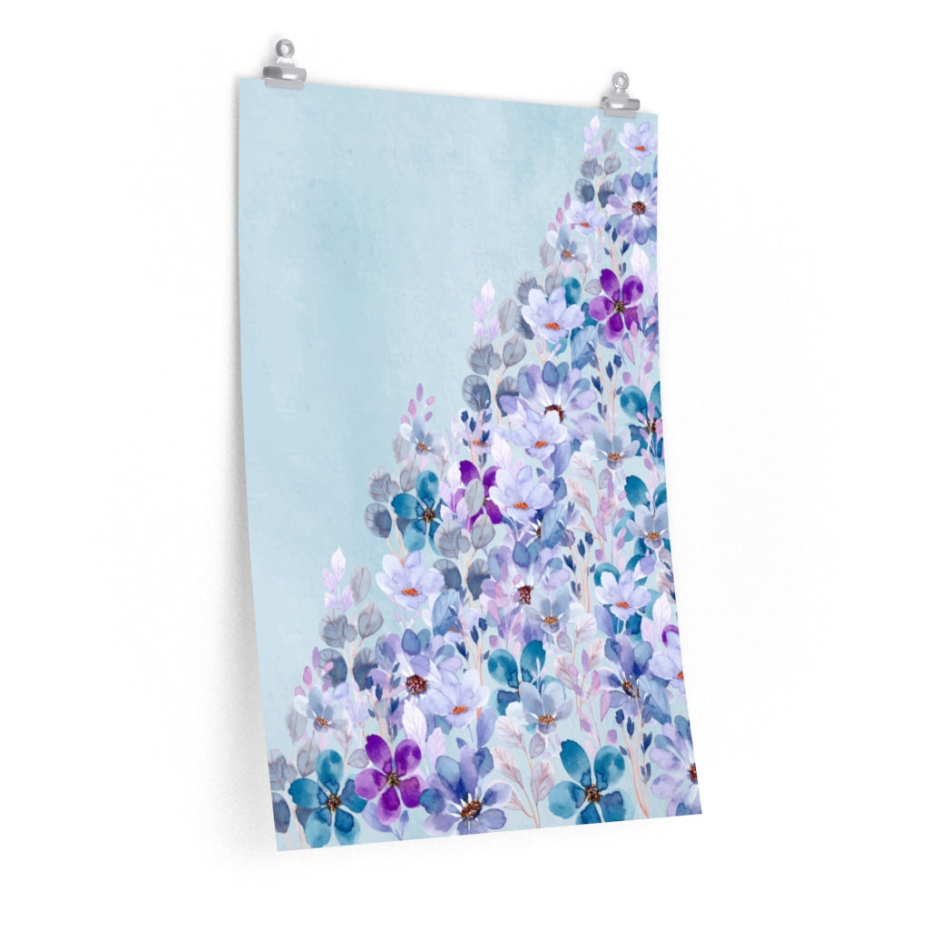 Purple and floral Premium Matte vertical posters