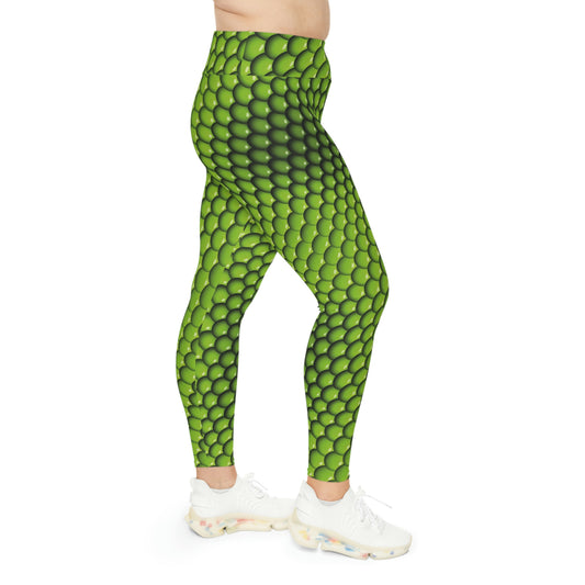 Lizard Wizard Plus Size Leggings, reptile fitness One of a Kind Gift - Workout Activewear tights for Mothers Day, Girlfriend, Gift for Her