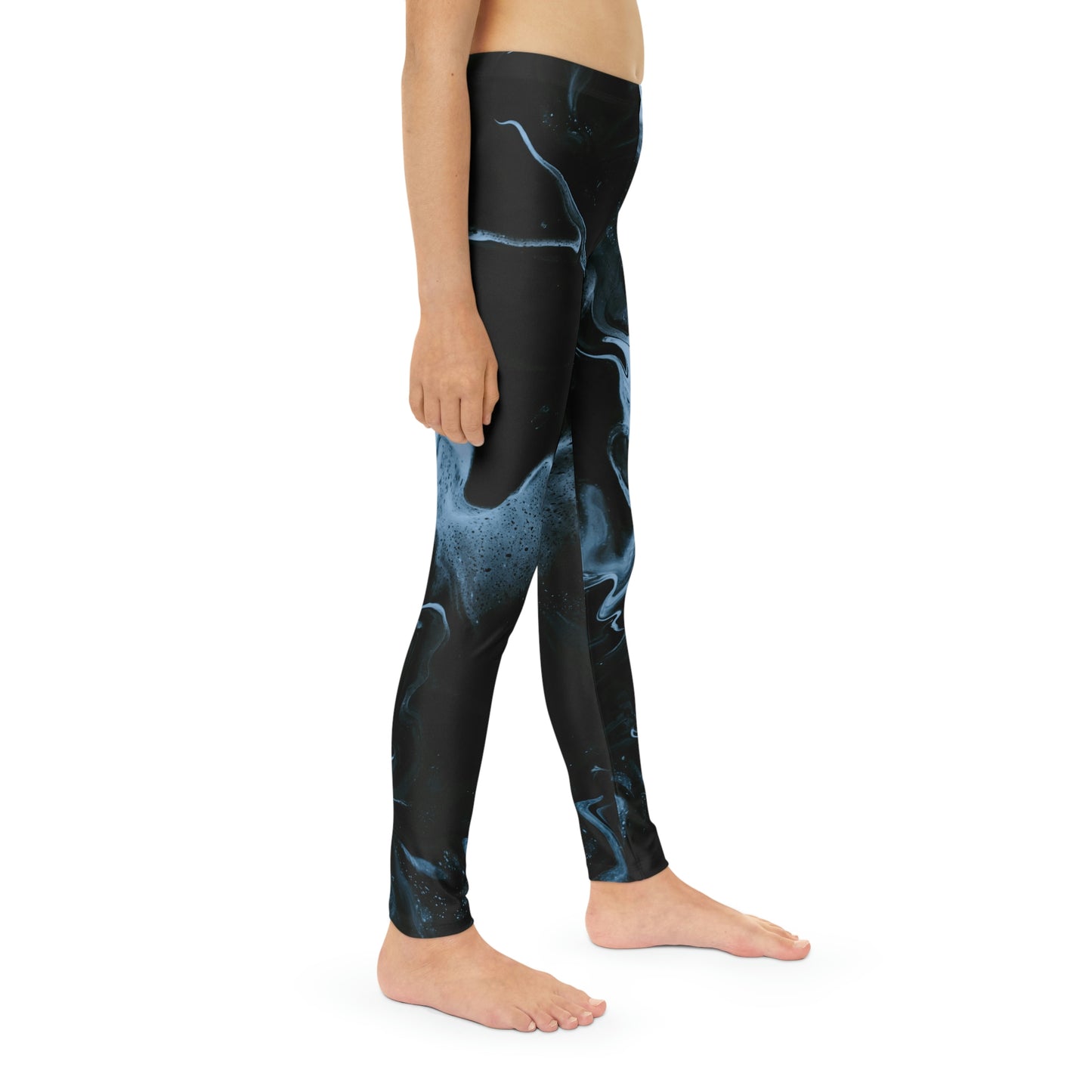 Black marble Youth Full-Length Leggings,  ocean look leggings, Acrobatics pants , Yoga spandex