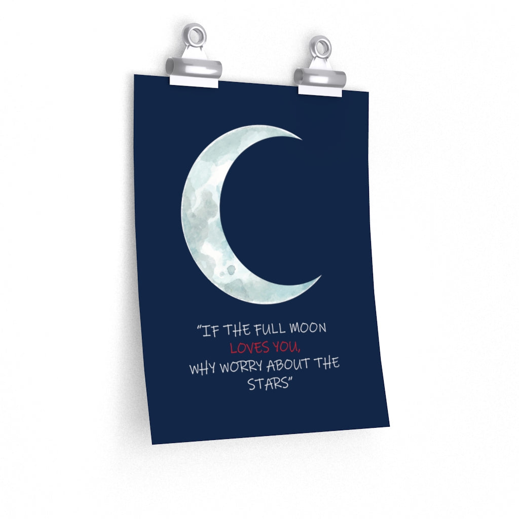 Full moon love Premium Matte vertical posters