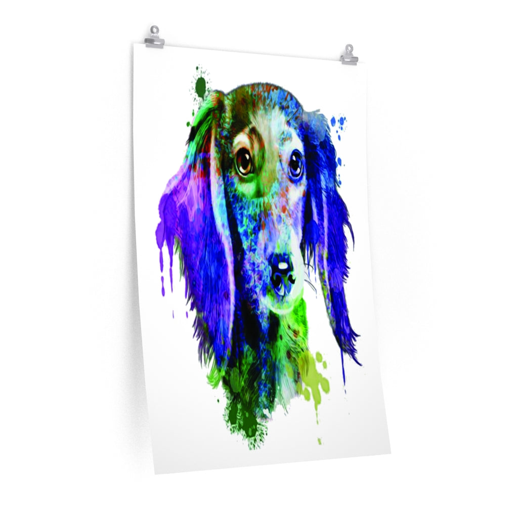Dog Watercolor Premium Matte vertical posters print