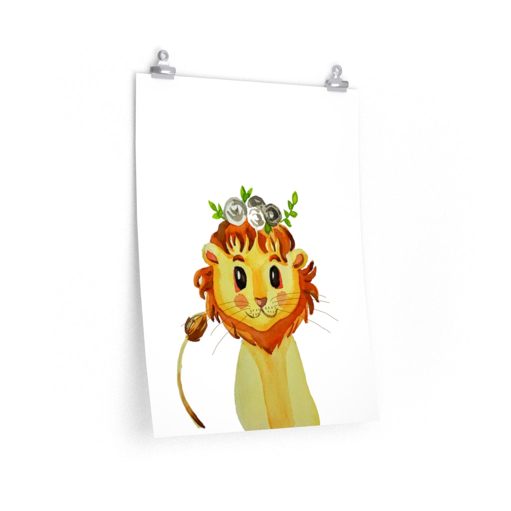 Baby room Lion Premium Matte vertical posters print