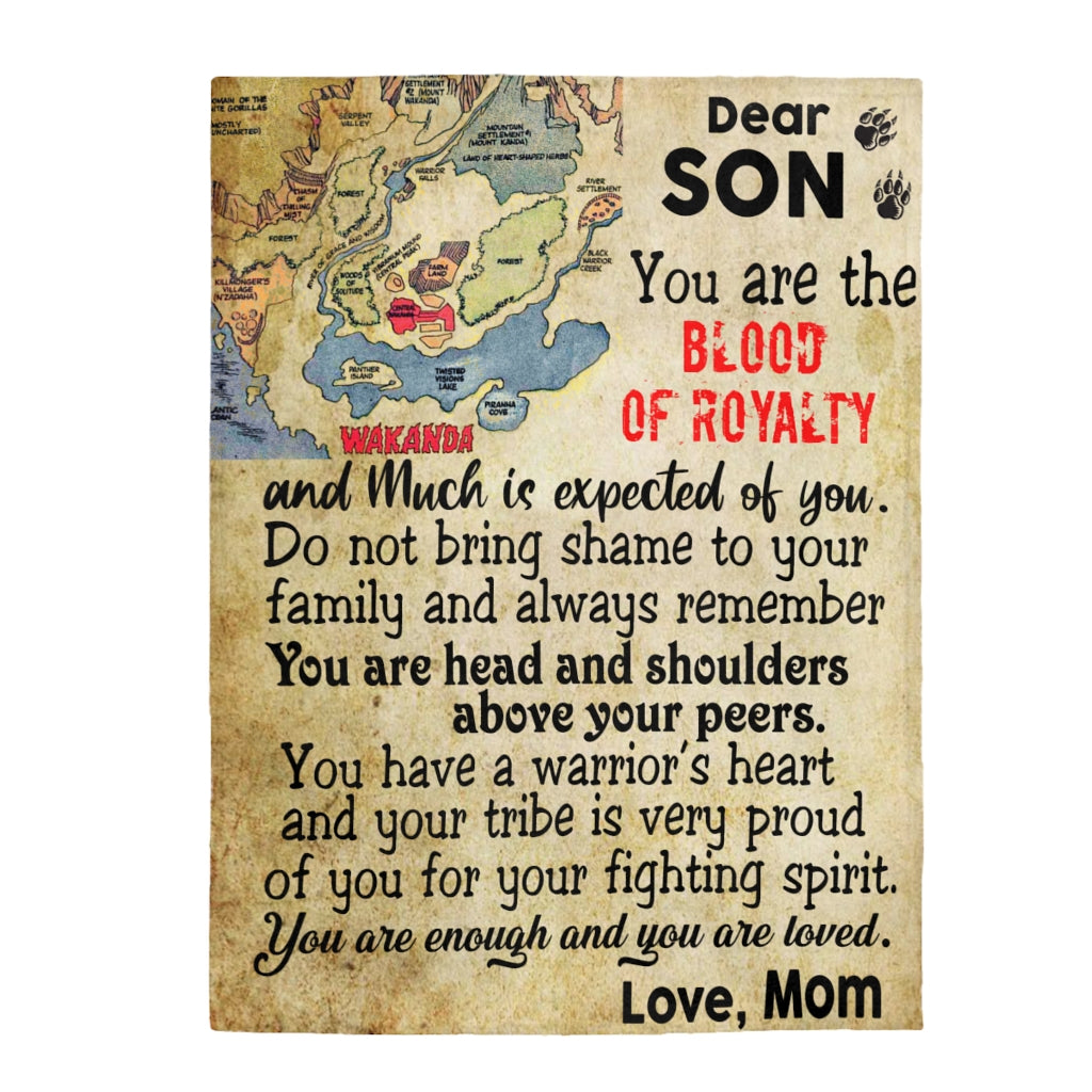 Wakanda Royalty Velveteen Plush Blanket (Son from Mom)