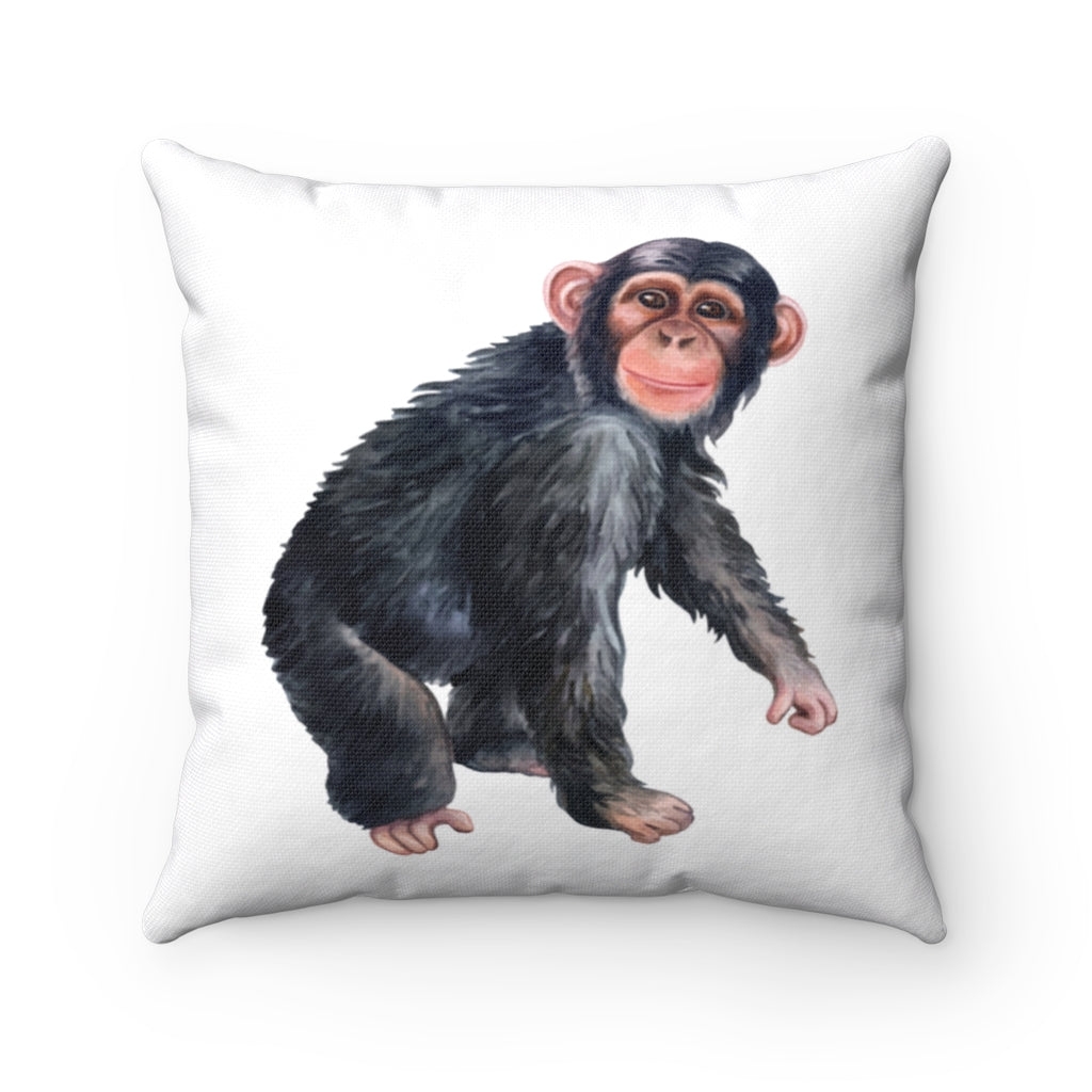 Monkey Spun Polyester Square Pillow