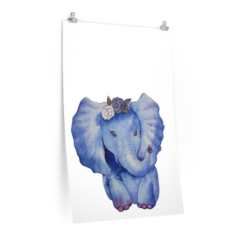 Baby room  Elephant Premium Matte vertical posters print