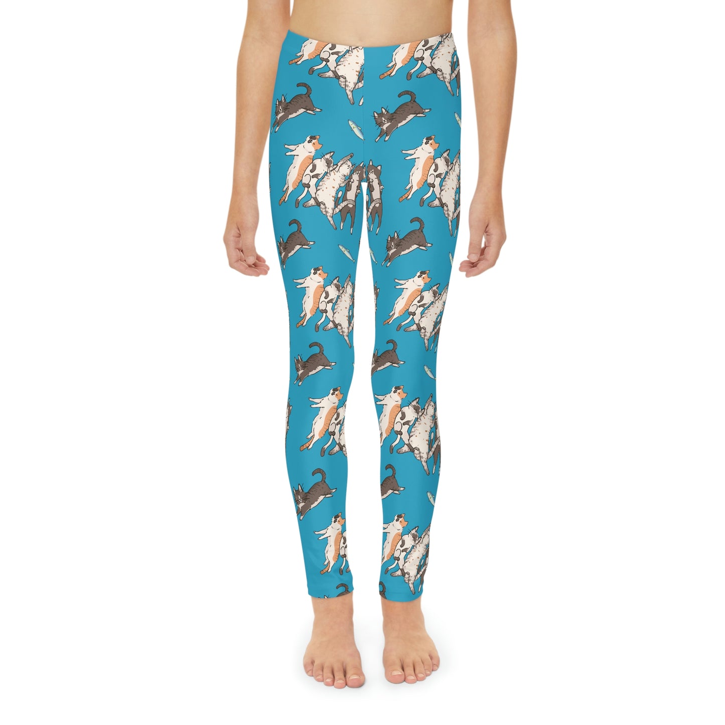 Cat lovers Youth Leggings,  One of a Kind Gift - Unique Workout Activewear tights for  kids Fitness , Daughter, Niece  Christmas Gift