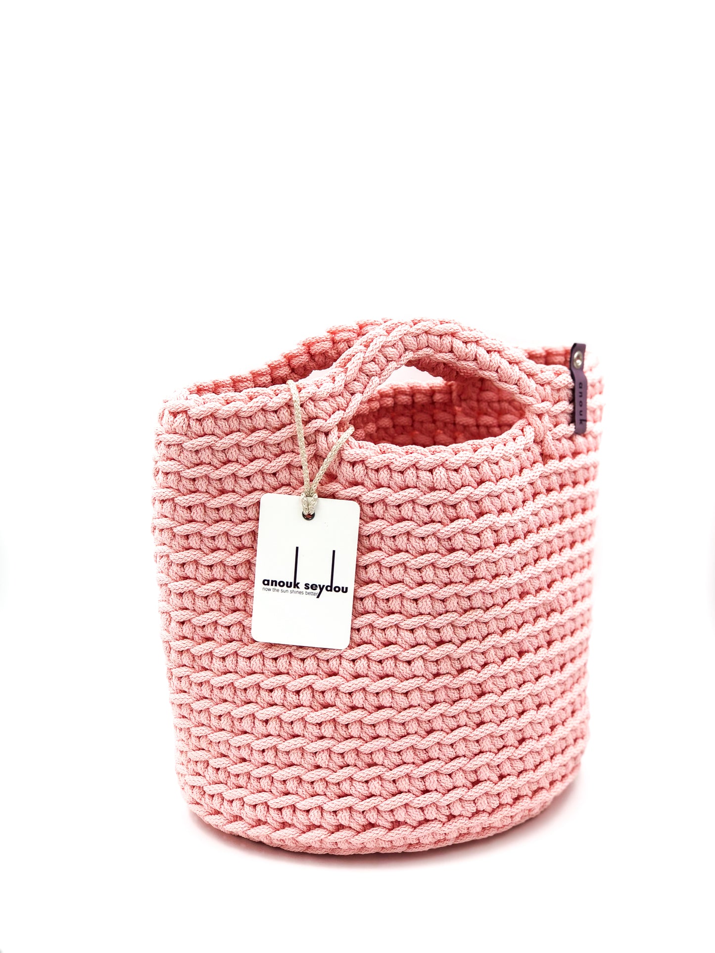 Scandinavian Style Tote Bag Short Handles Handmade
