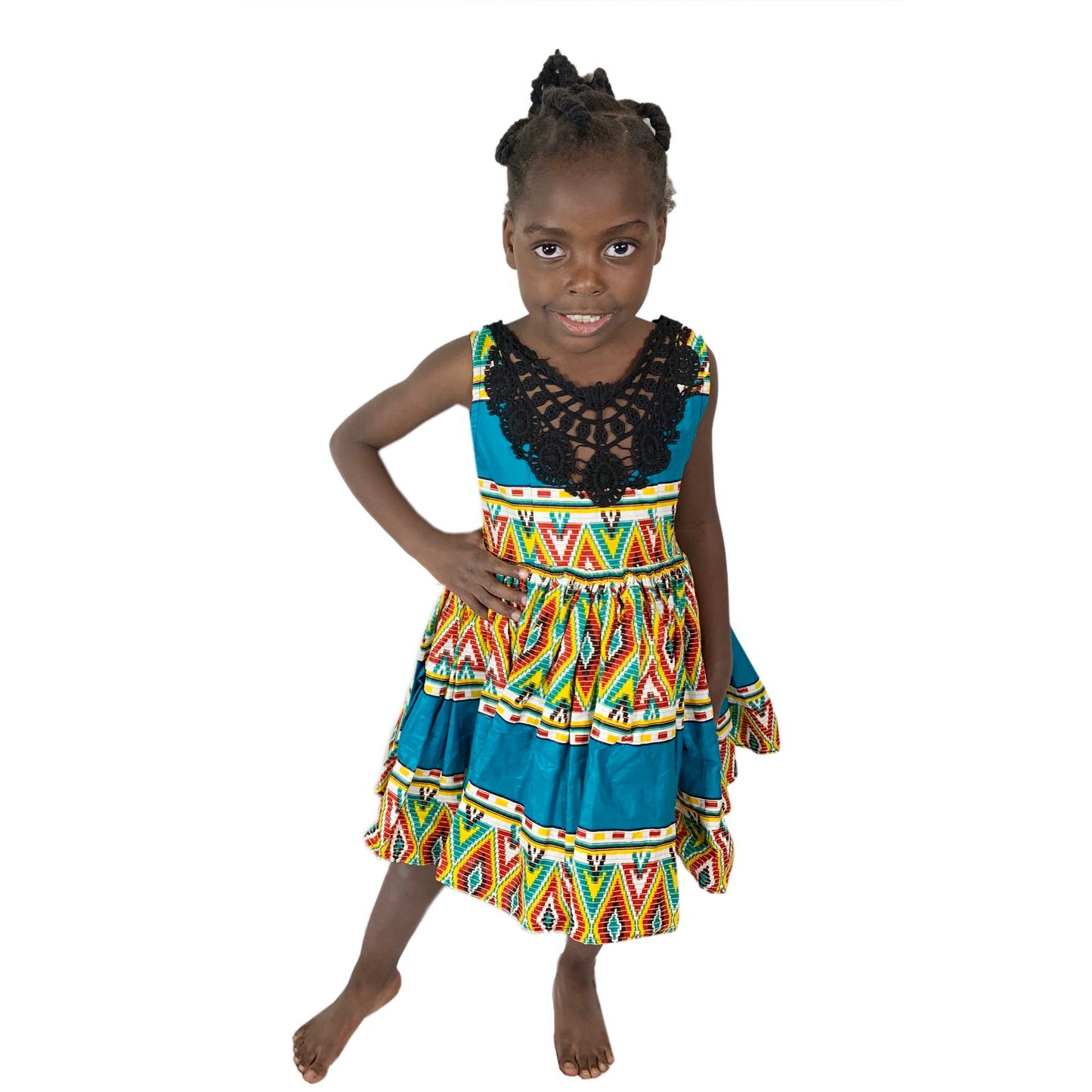 Girls African Wax Dress