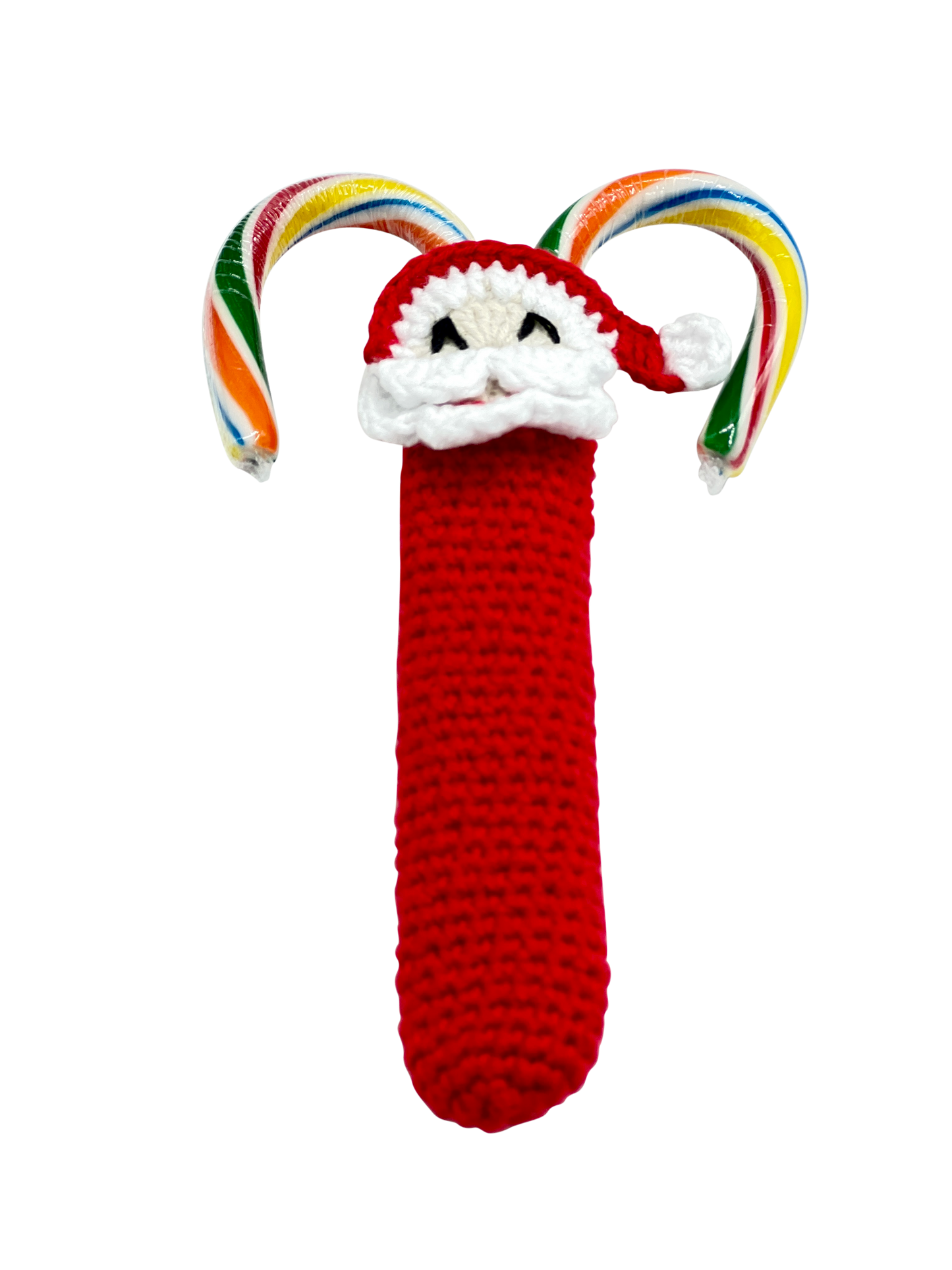 Red Christmas reindeer candy cane holder - table place holder - bookmark - Xmas Eve box filler stocking filler idea