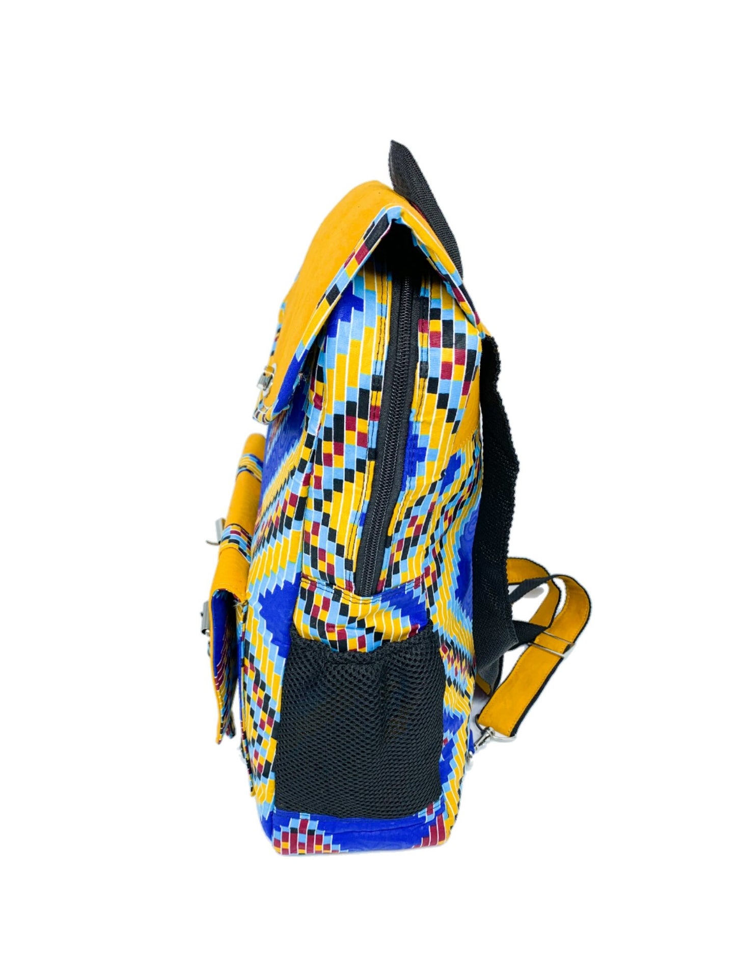 Convertible Backpack with Ankara African Fabric - Weekend Bag for Mom. Boho Tote or Cross Body Duffle Bag for Office, Wife Birthday, Gift for Her