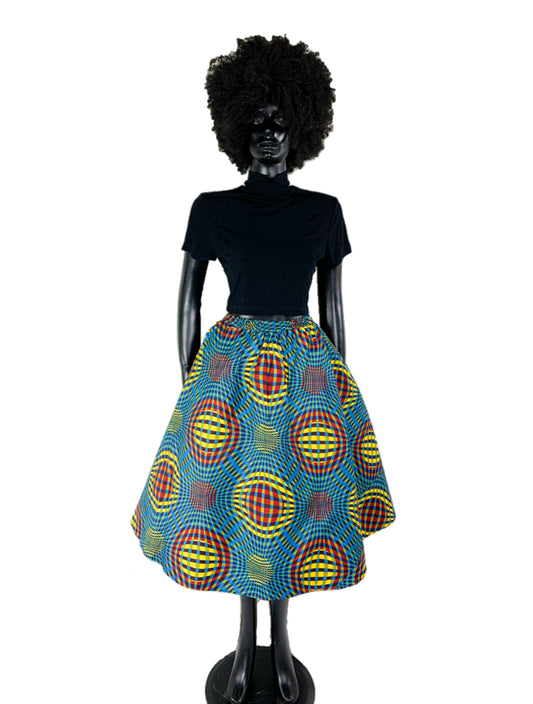 African Wax Skirt