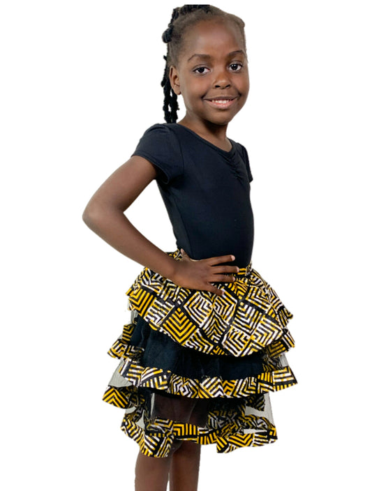 Girls African Wax Skirt