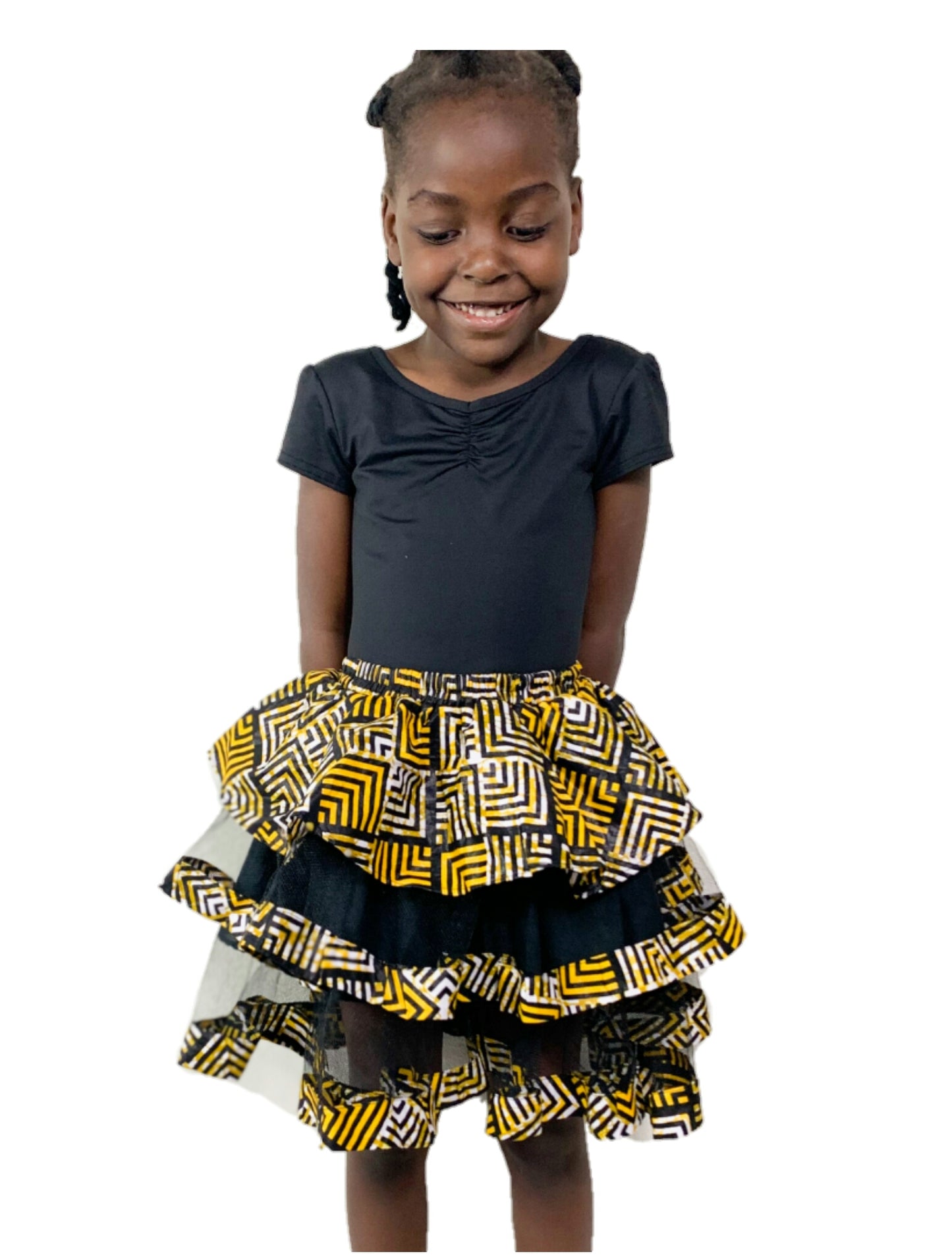 Girls African Wax Skirt