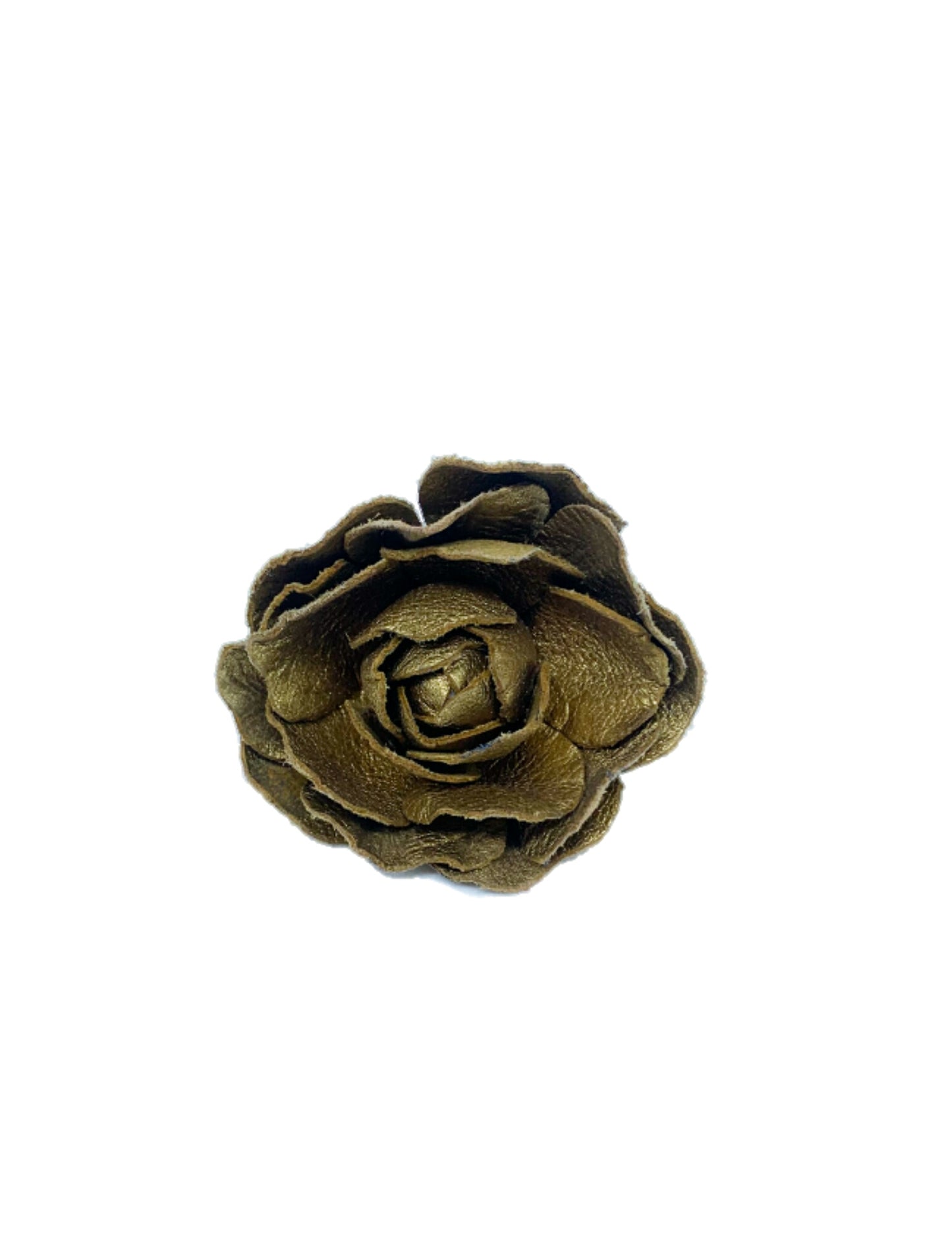 2 in 1 Leather flower brooch and hair pin combination