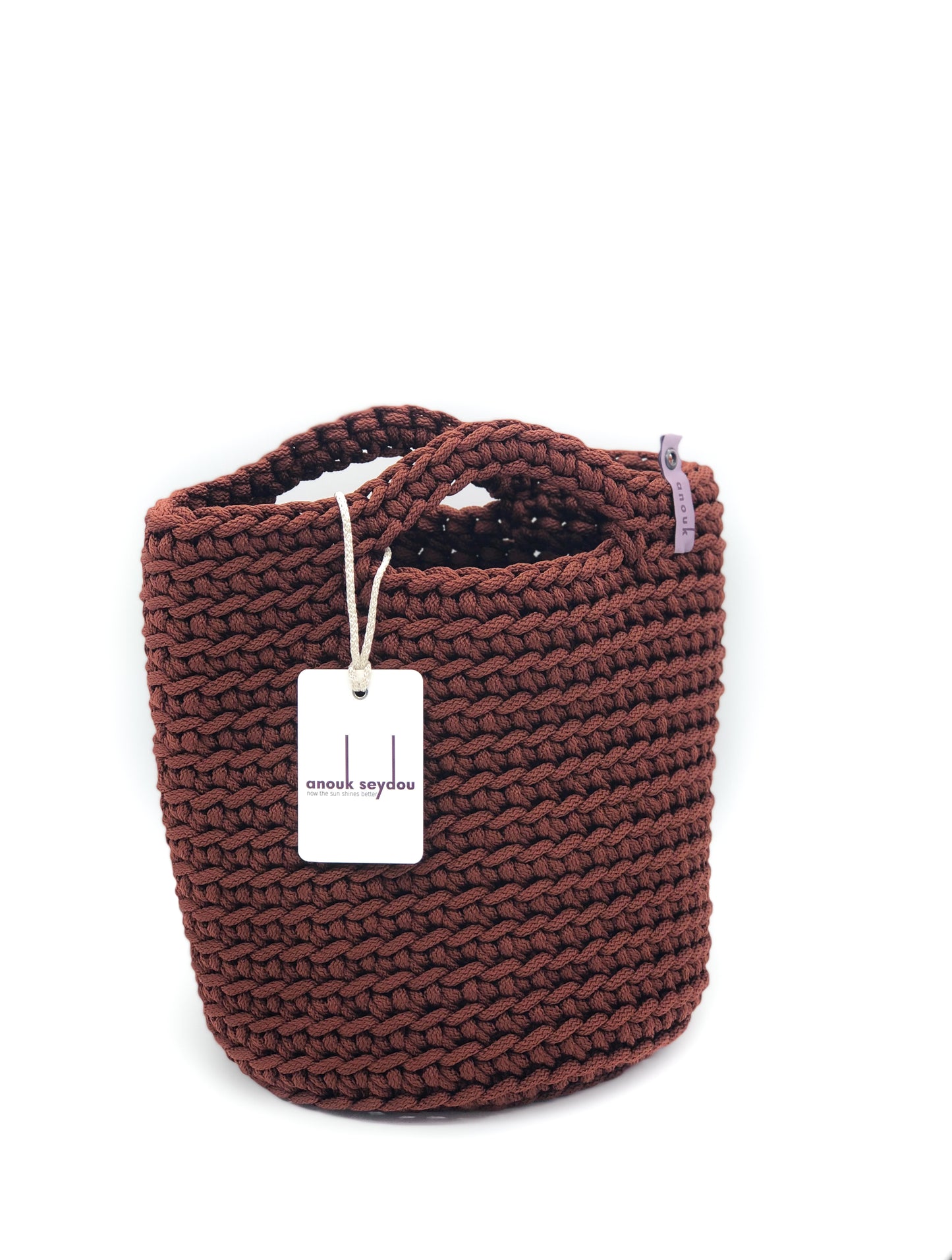 Scandinavian Style Handmade Crochet Tote Bag Short Handles Rioja