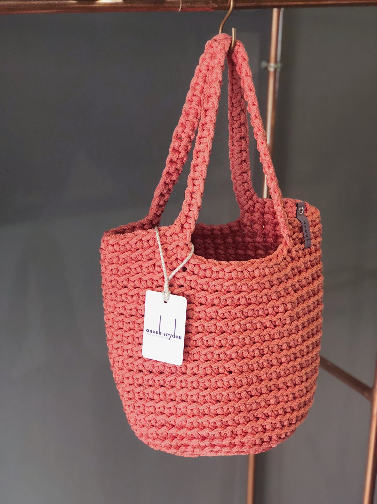 Scandinavian Style Long Handle Tote Bag Handmade