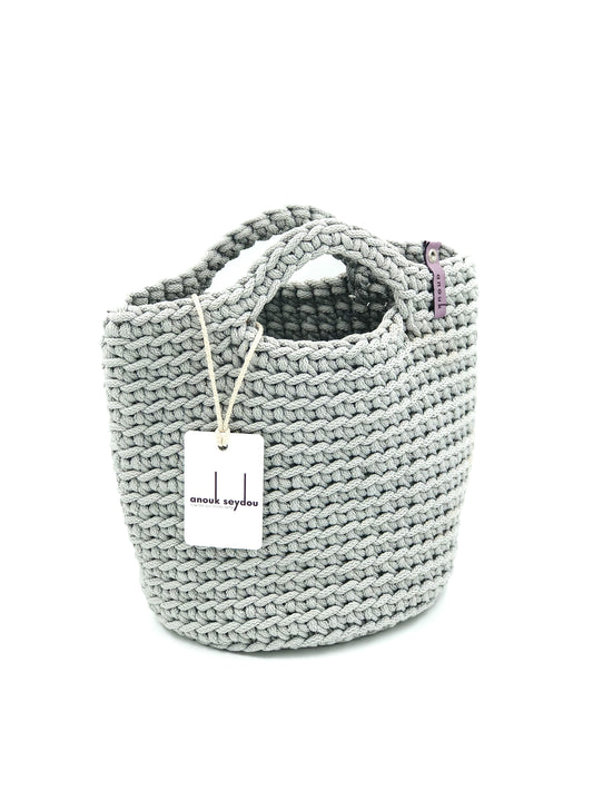 Tote Bag Scandinavian Style Silver Hair Crochet Size MINI