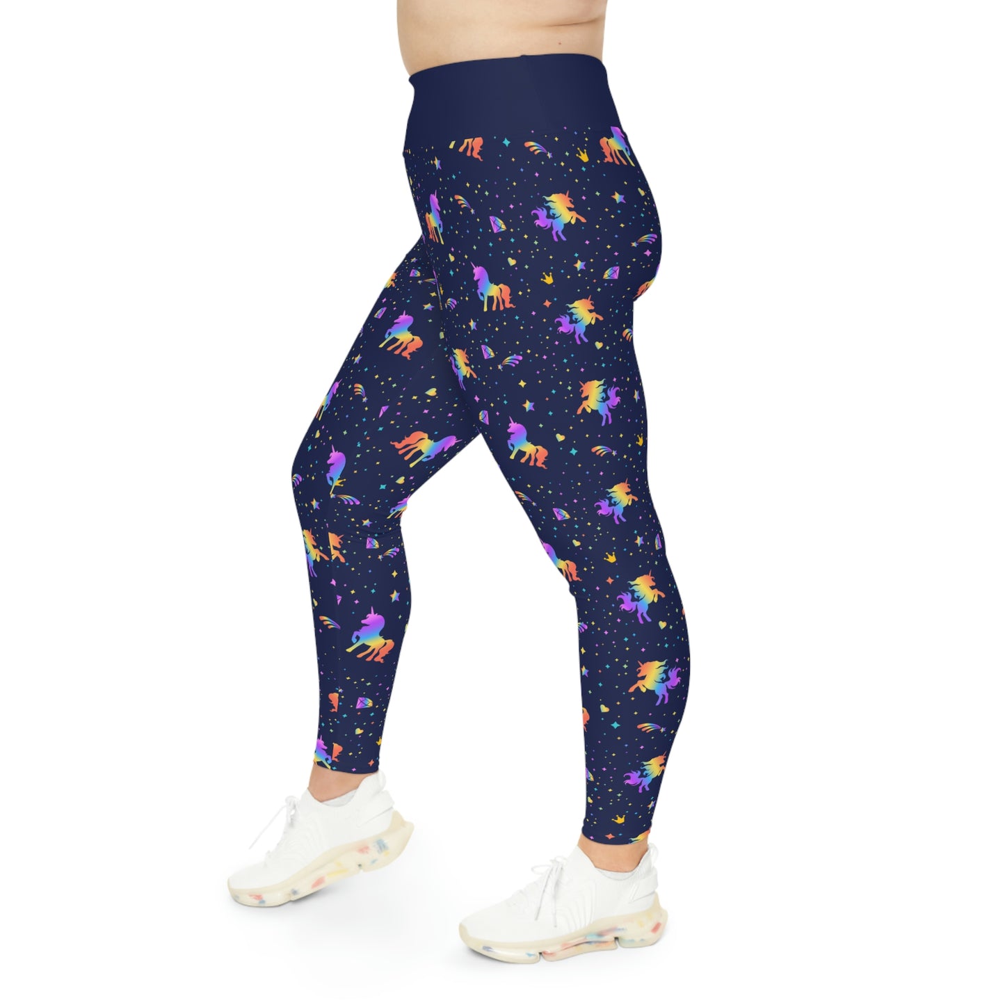 Unicorn Plus Size Leggings One of a Kind Gift - Unique Workout Activewear tights for Mom fitness, Mothers Day, Girlfriend Christmas Gift