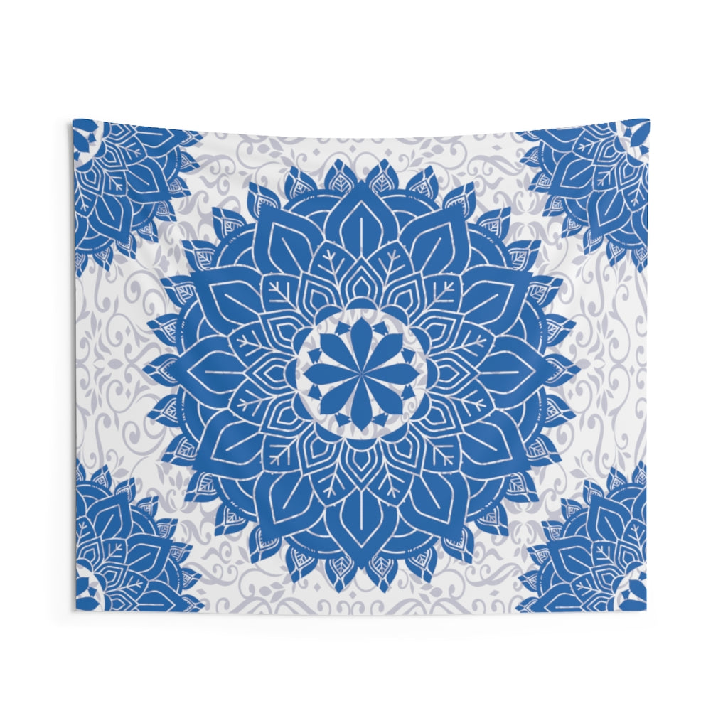 Blue Mandala Indoor Wall Tapestries